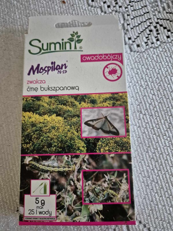 Mospilan 20SP nuo buksmedžio kandžių