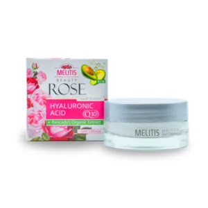 Melitis Beauty Rožių dieninis kremas su hialurono rūgštimi, Q10 ir natūraliu avokado ekstraktu 50ml